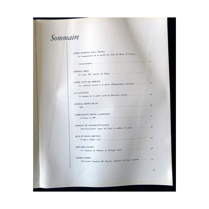 Revue de la société des amis du Musée de l'Armée N°62 - 1959