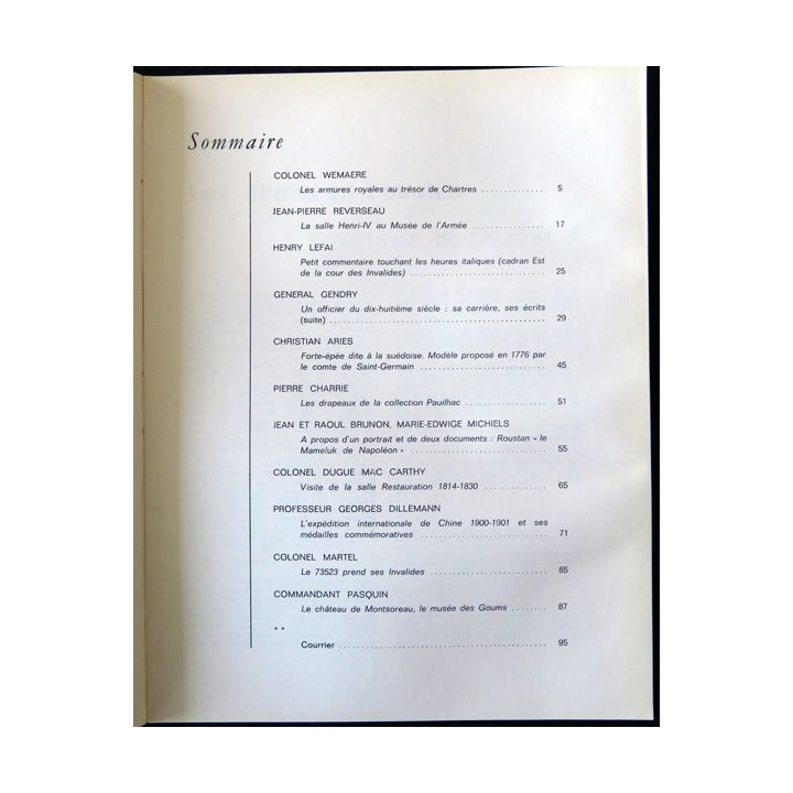 Revue de la société des amis du Musée de l'Armée N°80 - 1976