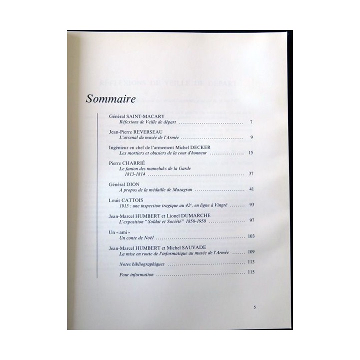 Revue de la société des amis du Musée de l'Armée N°95 - 1987