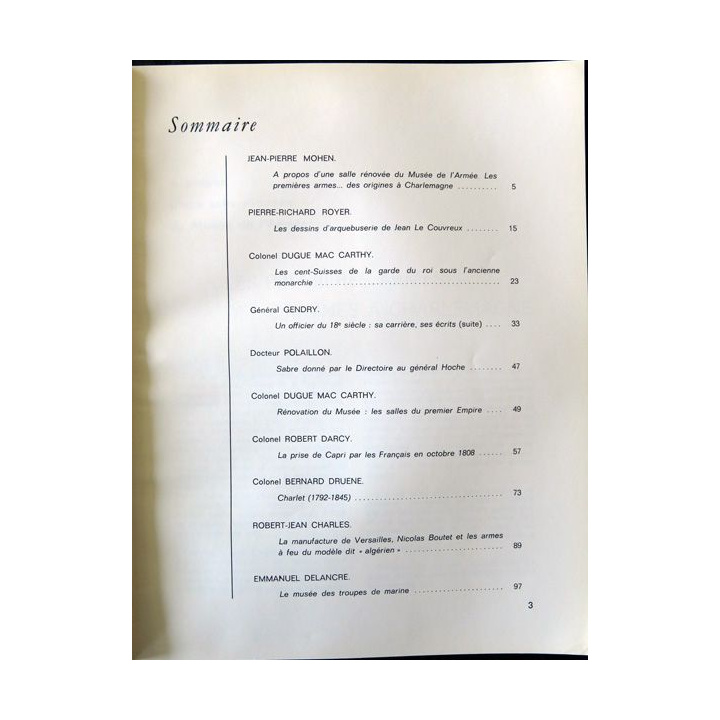 Revue de la société des amis du Musée de l'Armée N°79 -1975