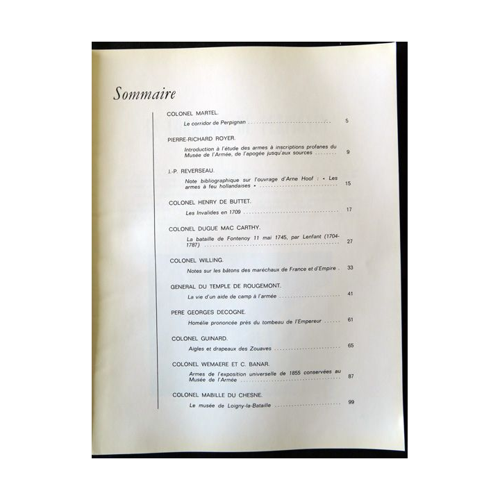Revue de la société des amis du Musée de l'Armée N°83 - 1979