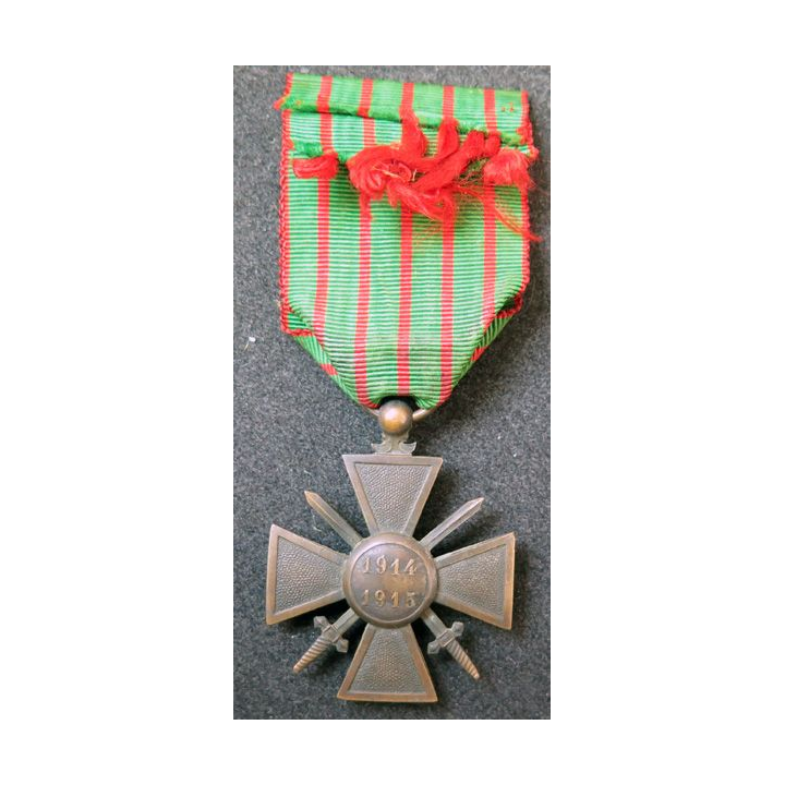 FRANCE : Croix de guerre 1914-1915 avec 4 citations (4 étoile de bronze)