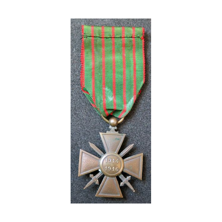 FRANCE : Croix de guerre 1914-1915 avec 4 citations (4 étoile de bronze)