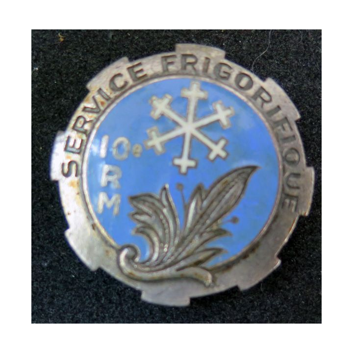 SF 10° RM : service frigorifique de la 10° région militaire de fabrication Drago Paris G. 1505  en émail