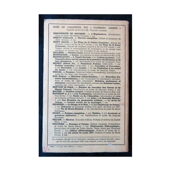 Voltaire Dialogues et anecdotes philosophiques de Raymond Naves par la Librairie Garnier frères