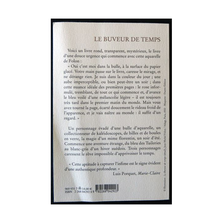 Le buveur de temps - roman de Philippe Delerm aux éditions du Rocher
