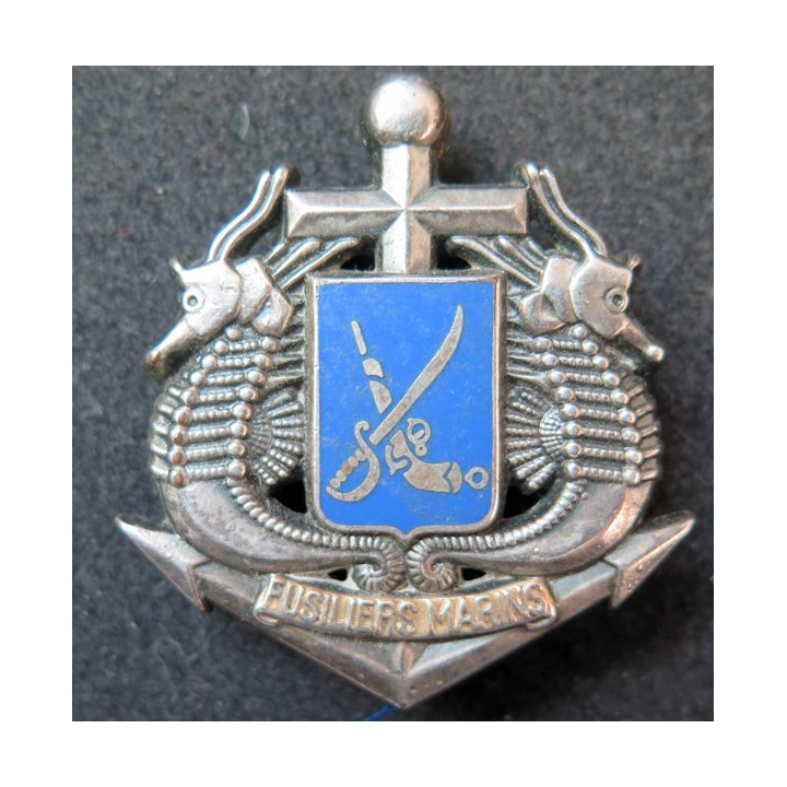 FUSILIERS MARINS : insigne béret des fusiliers marins de fabrication Balme Saumur