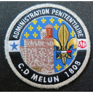 Insigne tissu de l'administration pénitentiaire de CD Melun sur scratch