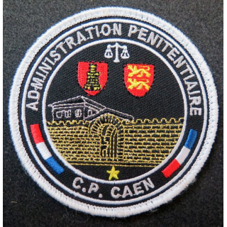 Insigne tissu de l'administration pénitentiaire de CP Caen sur scratch