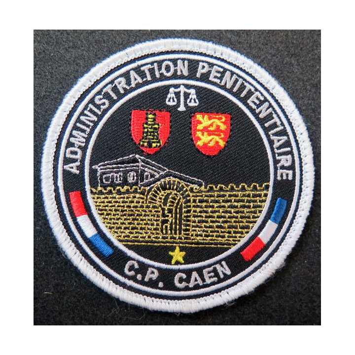 Insigne tissu de l'administration pénitentiaire de CP Caen sur scratch