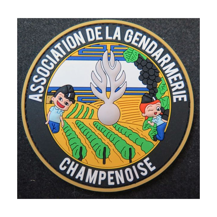 Insigne tissu de l'association de la gendarmerie champenoise sur scratch