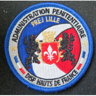 Insigne tissu de l'administration pénitentiaire de PREJ Lille sur scratch