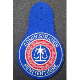 Insigne tissu de l'administration pénitentiaire sur support