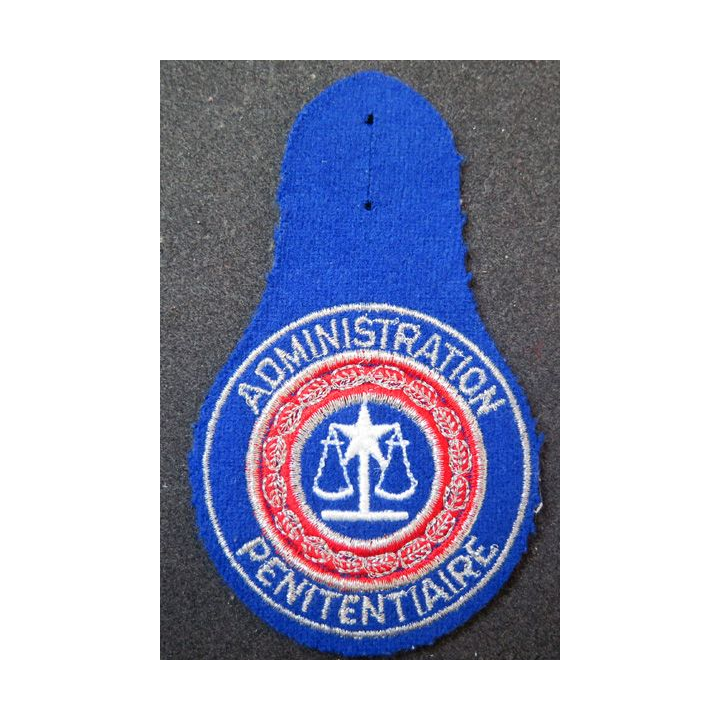Insigne tissu de l'administration pénitentiaire sur support