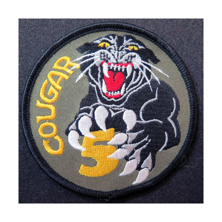 5° COUGAR : Insigne tissu du 5° escadron de cougars