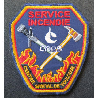 Insigne tissu du service incendie du centre spatial de Toulouse