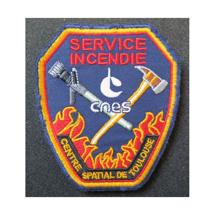 Insigne tissu du service incendie du centre spatial de Toulouse