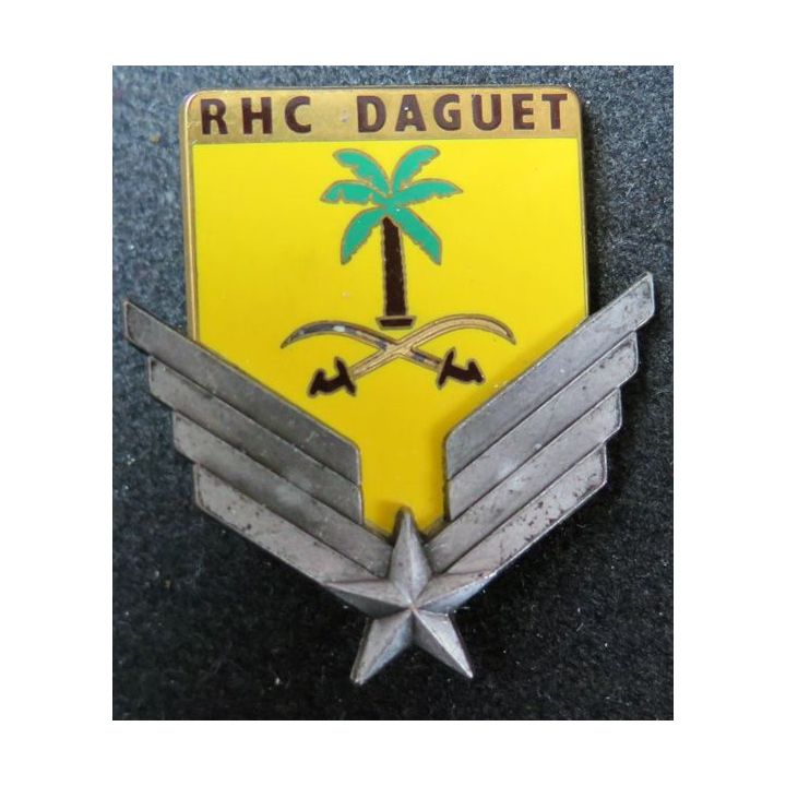 5° RHC : insigne du 5° régiment d'hélicoptères de combat opération daguet de fabrication Fraisse