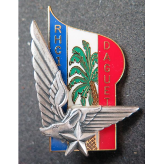 1° RHC : insigne du 1° régiment d'hélicoptères de combat opération Daguet de fabrication Balme