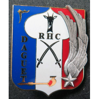1° RHC : insigne du 3° régiment d'hélicoptères de combat opération Daguet de fabrication Fraisse
