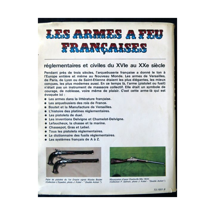 Les armes a feu françaises de Dominique Venner aux éditions Jacques Grancher Editeur