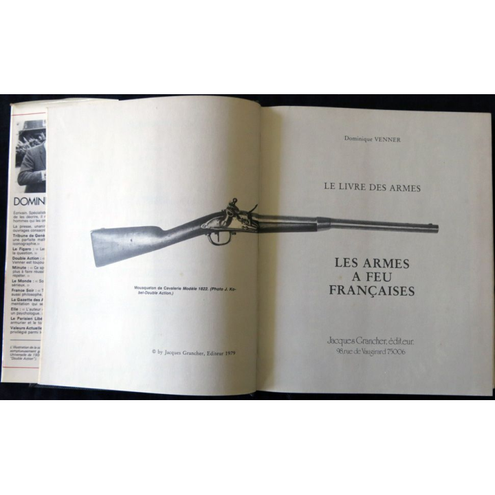 Les armes a feu françaises de Dominique Venner aux éditions Jacques Grancher Editeur