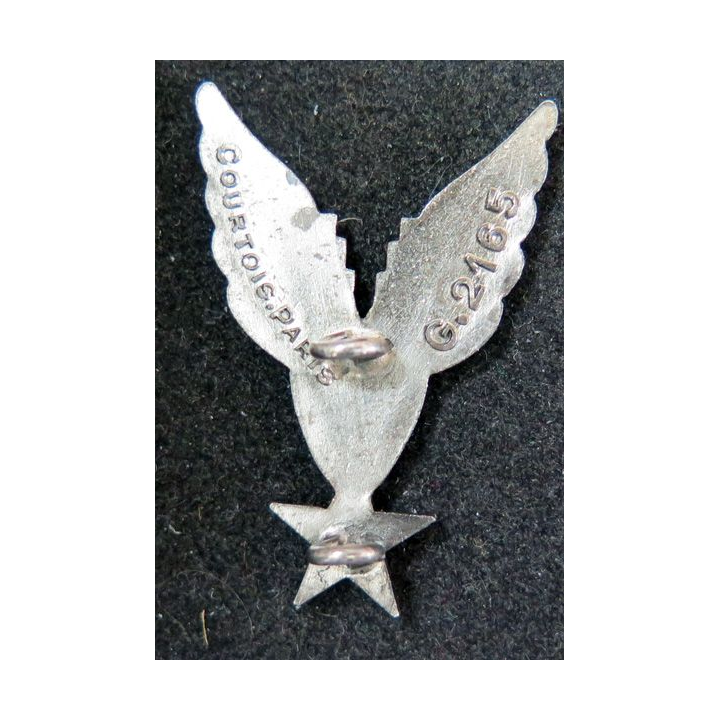 GALDIV n° 4 : insigne du groupe d'aviation légère divisionnaire n°4 de fabrication Courtois G. 2165 vert clair