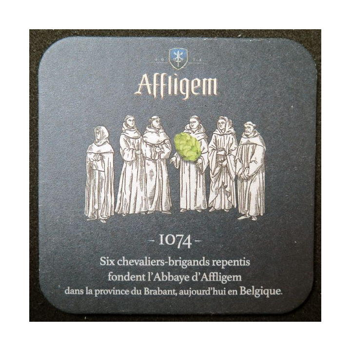 DESSOUS DE VERRE A BIÈRE Affligem de largeur 9  cm