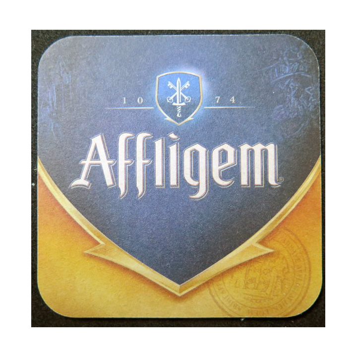 DESSOUS DE VERRE A BIÈRE Affligem de largeur 9  cm