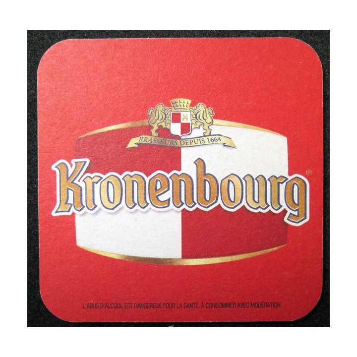 DESSOUS DE VERRE A BIÈRE Kronenbourg de largeur 9,3 cm Garorock Marmande