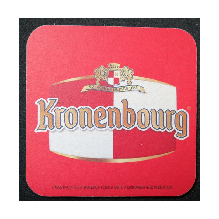DESSOUS DE VERRE A BIÈRE Kronenbourg de largeur 9,3 cm Le Printemps de Bourges 2014