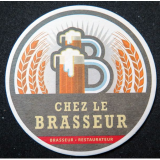 DESSOUS DE VERRE A BIÈRE Chez le Brasseur restaurateur diamètre 10,2 cm