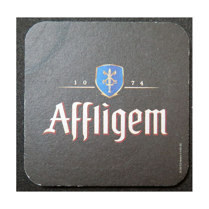 DESSOUS DE VERRE A BIÈRE Affligem de largeur 9  cm