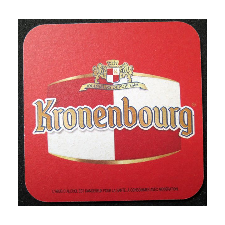 DESSOUS DE VERRE A BIÈRE Kronenbourg Vieilles Charrues 2014 de largeur 9,3 cm
