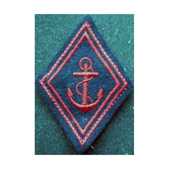 losange de bras modèle 45 : insigne tissu des troupes de marine troupe