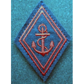 losange de bras modèle 45 : troupes de marine troupe sur tissu feutrine bleu noir