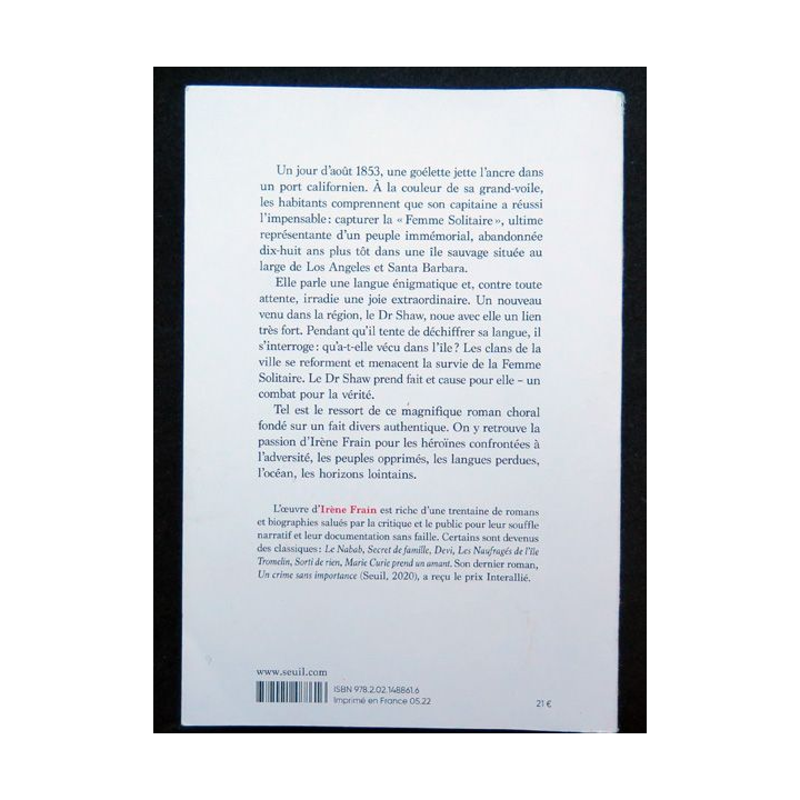 L'allégresse de la Femme solitaire de Irène Frain Seuil