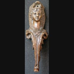 Encoignure décoration de meuble en bronze tête de femme 19 cm de hauteur  Vintage