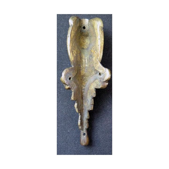Encoignure décoration de meuble en bronze tête de femme 19 cm de hauteur  Vintage