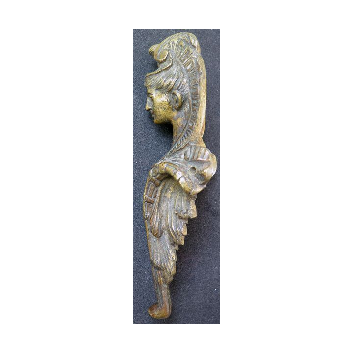 Encoignure décoration de meuble en bronze tête de femme 19 cm de hauteur  Vintage