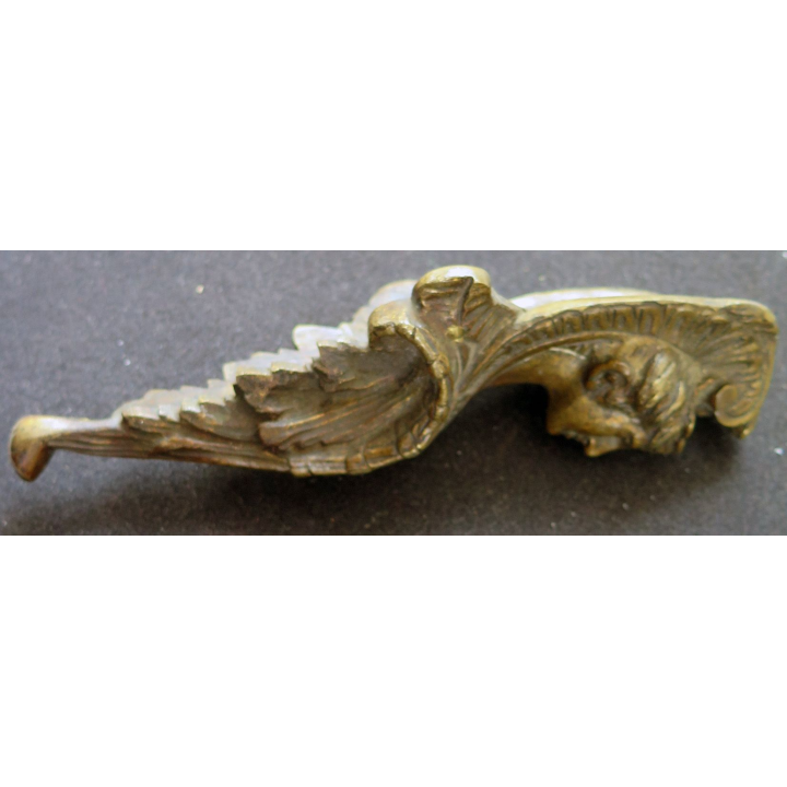 Encoignure décoration de meuble en bronze tête de femme 19 cm de hauteur  Vintage