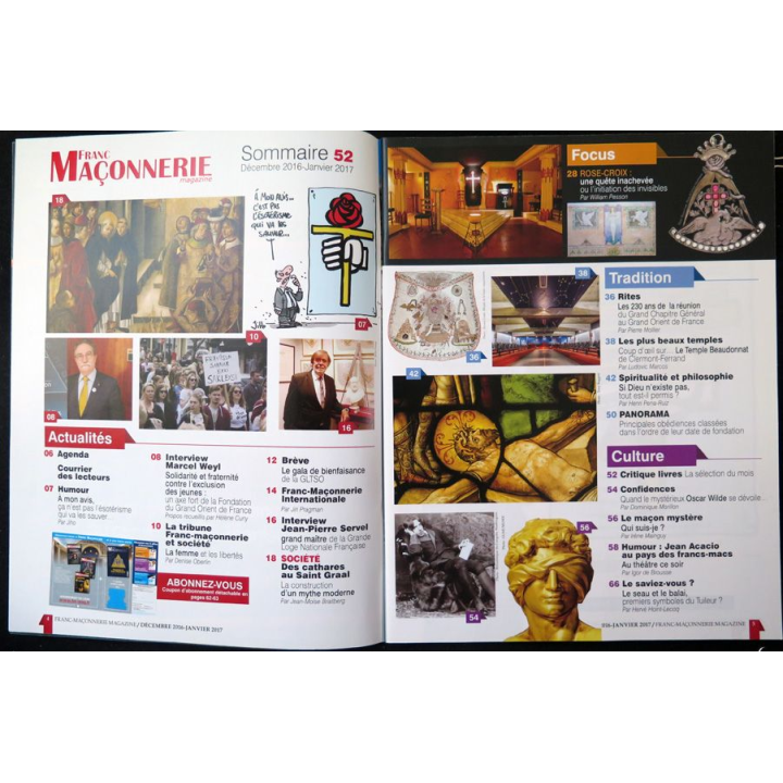 FRANC-MAÇONNERIE Magazine n° 52 2016 Rose-Croix une quête inachevée ou l'initiation des Invisibles