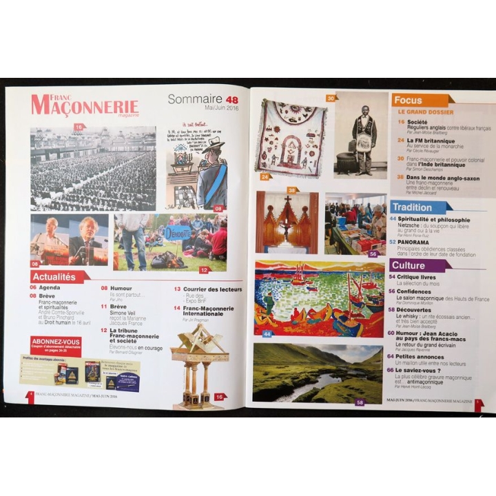 FRANC-MAÇONNERIE Magazine n° 48 2016 Réguliers anglais contre libéraux français