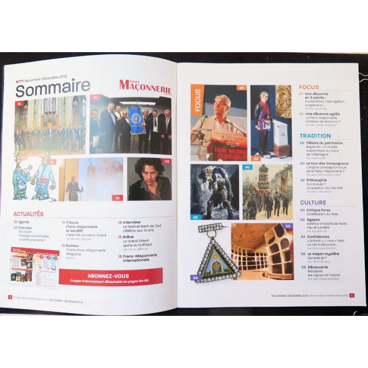 FRANC-MAÇONNERIE Magazine n° 71 2019 Les temps forts de la Décennie