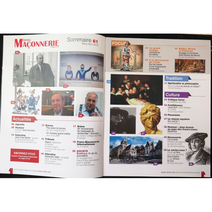 FRANC-MAÇONNERIE Magazine n° 61 2018 Le Grand Voyage Connais-toi toi-même