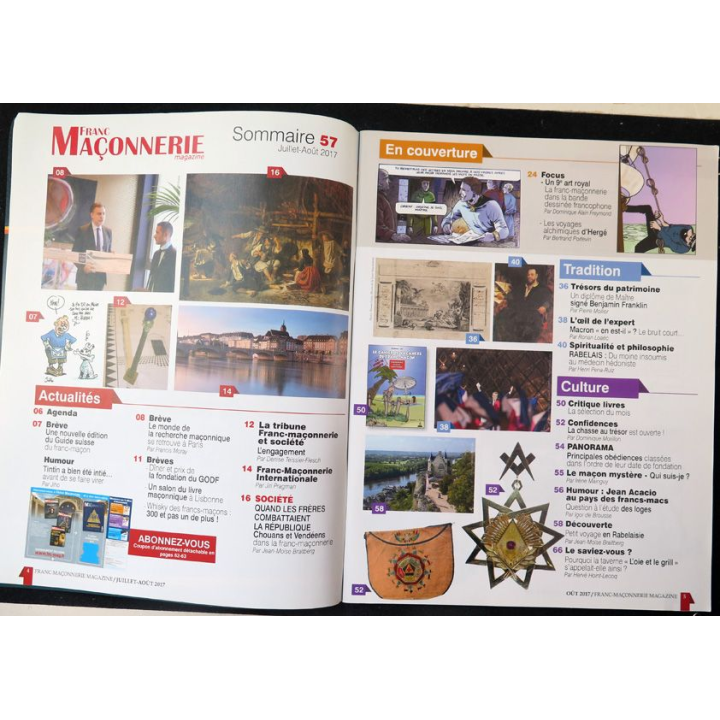 FRANC-MAÇONNERIE Magazine n° 57 2017 Les voyages alchimiques d'Hergé