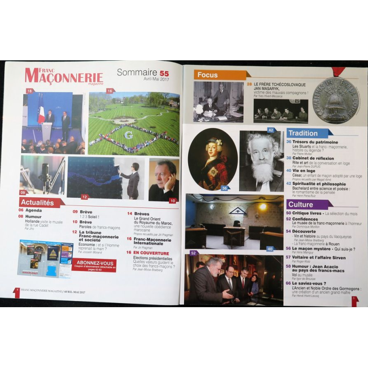 FRANC-MAÇONNERIE Magazine n° 55 2017 Quelles valeurs guident le choix des Francs-maçons