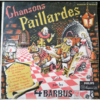 Disque 33 Tours Chansons paillardes par les 4 barbus