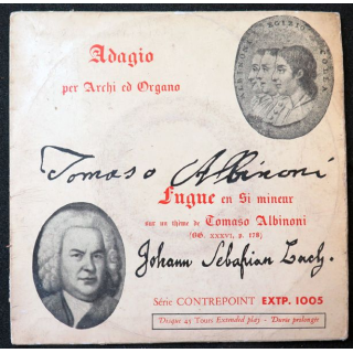 Disque 45 Tours Tomaso  Albinoni et Johann Sebastian Bach