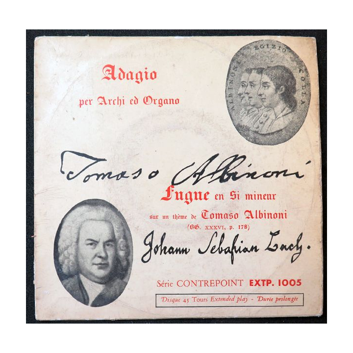 Disque 45 Tours Tomaso  Albinoni et Johann Sebastian Bach